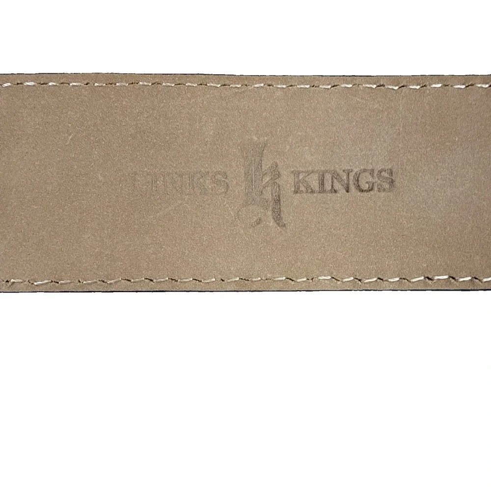 Links & Kings Belt Men's 36 Navy Blue Italian Leather Golf Made USA 1.5